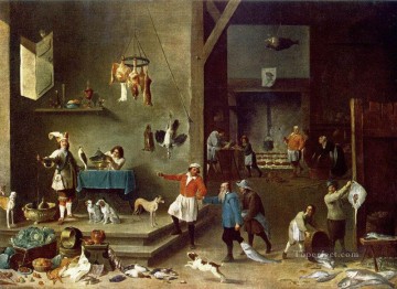  Chen Oil Painting - The Kitchen David Teniers the Younger